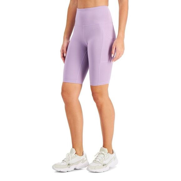 ID Ideology Womens Compression High-Rise 10 Bike Shorts Purple Size S - Picture 1 of 3
